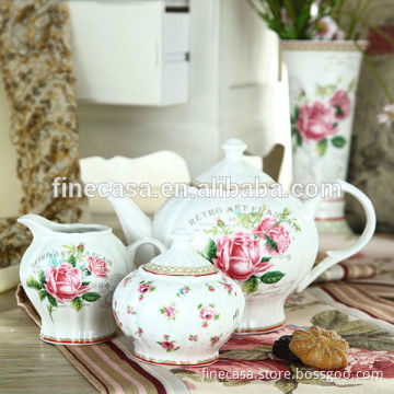 Elegant Fine New Bone China Tea Coffee Sugar pot of Spring in Paris